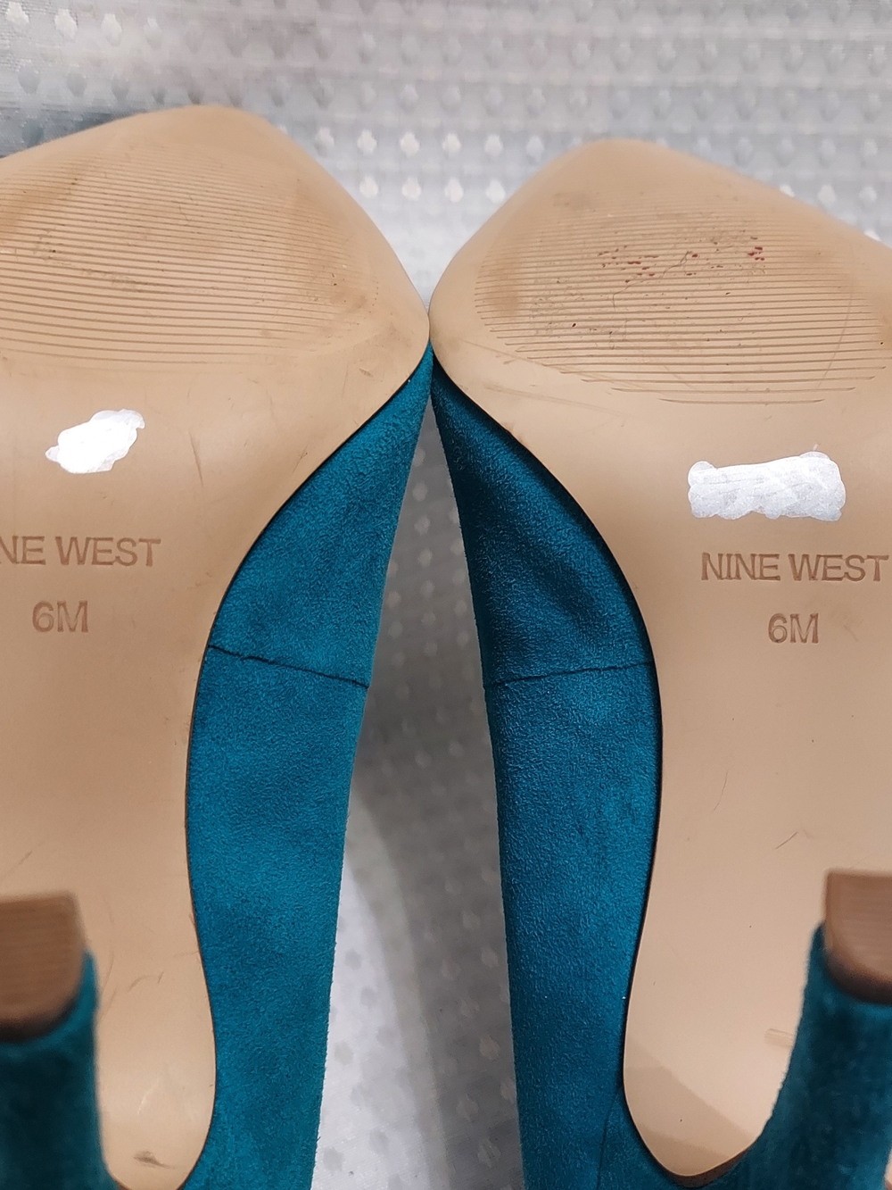Nine West Teal Suede Pointed-Toe Pumps Size 6M - Picture 7 of 9